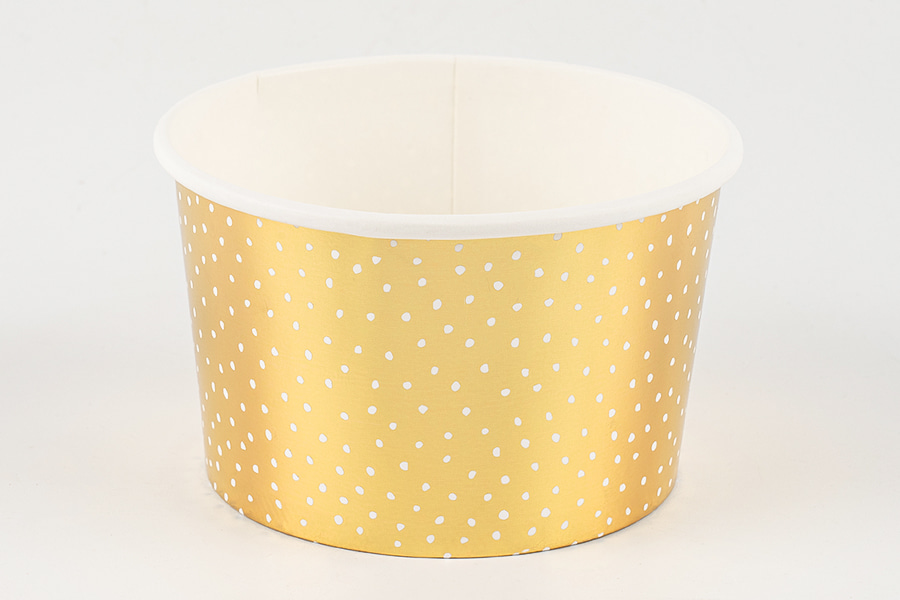 Tazas de helado de lunares dorados Tazas de helado de lunares dorados
